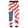 Mode hommes/femmes drapeau américain imprimer survêtements col rond sweat-shirt 2 pièces pulls joggers ensemble Plus S-XXL R2393 240104