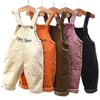 Corduroy Overalls For Girls Autumn Toddler Baby Jumpsuits Kids Suspender Children Clothing Soft Trousers 1-4 Yrs 240108