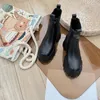 Bottines Chelsea de styliste pour femmes, bottines Martin à semelles épaisses, avec étiquette triangulaire, Muffin, nouvelle collection 2023