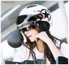サイクリングヘルメットファッションオートバイヘルメットライディング抗ウルトラビオレットヘルメット安全ヘルメット通気性日焼け止めハーフオープンフェイスhelmetl240109