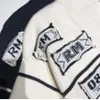 кардиган дизайнерский свитер женская толстовка повседневные свитера уличные элементы винтажная ткань с буквами вязаный кардиган свитер с v-образным вырезом куртка