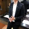 Jackor 2021 Nya mäns casual pläddräkt Jacka Male Linen Plaid Business Selfcultivation Wedding Dress Party Suit Plus Plus Size S4XL