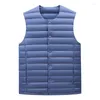 Men's Vests Middle-aged And Elderly Autumn Winter Warm Casual Light Thin Vest