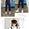 Kids Denim Overalls for Teenagers Spring Jeans Dungarees Girls Pocket Jumpsuit Children Boys Pants For Age 4 5 7 9 11 13 Years 240108