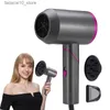 Hair Dryers Portable Ionic Blow Dryer Foldable Handle With Blue Light Custom Fast Drying Hair Care Hair Dryer Q240109