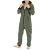 Män s Thothen Hooded Jumpsuits Tracksuit Drawstring Sweatshirts Rompers Full Zip Hoodies Overalls With Pockets 240109