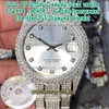 2022 SF 126334 126333 SA2824 Automático 41 mm Reloj para hombre con incrustaciones de diamantes Esfera plateada 904L Caja de acero inoxidable Pulsera de diamantes helada 280z