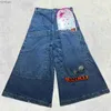 Мужские джинсы Новые джинсы JNCO Y2K Мужские хип-хоп с графикой Ретро синие мешковатые джинсы с большими карманами Джинсовые брюки Новые готические широкие брюки StreetwearL240109