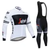 2020 Lente Herfst Collectie Nieuwe Geel Wielertrui Lange Mouw Mannen Outdoor Racing Fiets Jersey Ropa Ciclismo Set231x