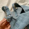 7509 Kinder Overalls Baumwolle Dünne Denim Hosenträger Hosen Baby Jungen Denim Hosen Retro Casual Lose Mädchen Overalls Kinder Overall 240108