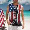 Men's Tank Tops Mens Summer Independence Day Printing Digital 3D Fabric With Sleeveless Top T Shirt Vest