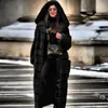 女性の毛皮のフェイク模倣ミンクフード付き綿パッドコートを暖かく保ち、ぬいぐるみジャケットウィンドブレイカー2024を厚くする