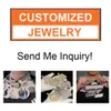 مجوهرات الهيب هوب الجميلة VVS Moissanite Rectangle Lettledtant Custom Letter Cut Da Men Hip Hop Pendant