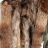 Maomaokong Real Fox Fux Fur Coat Winter Jacket Women Long Parka Natural Raccoon Collar Hood Thick Warm Liner Parkas 240108