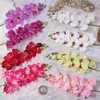 10 head matte silk pattern Phalaenopsis artificial flower home shopping mall ornaments wedding photography flower arrangement flower row LFY