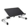 1 Unit Adjustable Folding Laptop Desk Portable for Bed Table Notebook Cooler Fan Stand Computer Lap Office 240109