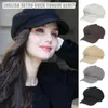 Berets Short Brim Octagonal Cap Retro Dome Solid Color French Painter Hat Autumn Spring Cotton Summer Beret