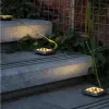 4PCS 8 LED luci solari da giardino IP65 lampada solare impermeabile luce da terra rilevamento esterno illuminazione di paesaggio per prato patio percorso D3.5 LL