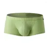 Underpants Men's Low Waist Single Layer U Convex Bag Sports Breathable Wide Thread Sweat Absorbing Underwear Charm Cool Briefs