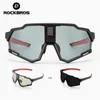 Güneş Gözlüğü Rockbros Güneş Gözlüğü Polarize Bisiklet Gözlükleri Elektronik Renk Değişim Gözlükleri UV400 Güvenlik Bisiklet Bisiklet Gözlük Spor Goggles