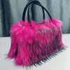 Abendtaschen eingetroffen Kunstfell Damenhandtasche Original Single Umhängetasche Mehrfarbige Geldbörsen High End#008