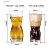 Wine Glasses Creative Beer Glasses Body Art Drink Cups Wine Bar Nightclub KTV Slamming Beauty Personality Beer Mug Mixing Highball Cups YQ240105