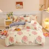 Thick Fleece Warm Flannel Coral Winter Duvet Cover Double Sided Velvet Bedding Set Single Queen King Size Quilt cover 240109