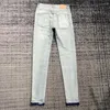 Women's Jeans High Quality Light Blue Color Painted Skinny Casual Men Women Tide Brand