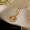 Car tires's Amulette necklace Luxury fine jewelry Australian fashion trend copper plated 18K gold zircon leopard pendant female hip With Original Box
