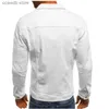 Herrenjacken Herren Jeansjacke M-4XL Herbst Kleidung Mode Jacken Einfarbig Business Casual Multi-Pocket Langarm Top Streetwear T240109