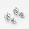 Boucles d'oreilles à tige en argent sterling 925 avec diamant Mosan en forme de cœur 6,5 et 6,5 mm pour femme et