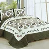 Cotton Quilted Bedspread on the Bed with 2pcs Pillowcases Patchwork Quilt Blanket Linen Plaid Coverlet Cubrecam Cover Colcha 240109