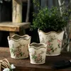 Fioriere Vasi francesi retrò vintage rosa rosa vasi da fiori in ceramica fiori orticoli piante verdi decorazioni idroponiche YQ240109