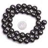Set di perline rotonde di ematite di grado A con perline magnetiche in pietra naturale Magnetite Accessori fai da te Perline per la creazione di gioielli Filo da 15 pollici