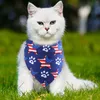 Ropa para perros Bufanda para mascotas Bandera americana Gato triangular y Día de la Independencia