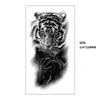 Small Full Arm XQB New Black Lion Beauty Animal Half Water Transfer Tattoo Sticker