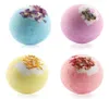 Bubble Bath Bom Bomb kuru çiçek patlaması doğal çiçek uçucu yağlar banyo bombaları fizzers duş vapurları banyo derin görün