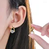 Dangle Earrings Kugg Moissanite Twisted Hoop 6.5mm 1.0ct D 여성을위한 색상 2024 Trend Silver 925 Real Fine Jewelry 독특한 생일 선물