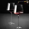 Vinglasglas i vinröd Crystal Cup Glass Röd vingglasbagsel druvglas hem nordisk stil handgjorda blyfria premium vinglas YQ240109