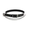 Belts Metal Chaining Pant Chain Rivet Punk Style PU Leather Belt Korean Waist Strap Female Waistband Casual Accessories