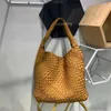 Sac Jodie BottegaaVenetas Heyi 2024, Design de Niche, fait à la main en Nylon tissé diagonale croix française, sac à main de grande capacité pour femmes