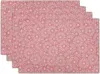 Bord Mattor Pink Daisy Placemats Four Seasons Universal Pad Sea of ​​Flowers Mat Flax Placemat för mat Tabel Decor Set 4