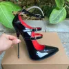 Dress Shoes Ly 16cm Super High Heels Ankle Strap Black Red Inside Woman Pumps Fetish Instep Pole Dance Factory Customize