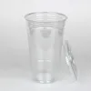 700 ml 24 Ozclear Plastic Cups With Lids For Iced Cold Drinks Coffee Tea Smoothie Bubble Boba Disponible Stor storlek 240108