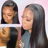 28 30 40 inch Brazilian Straight Glueless Frontal 13x4 Lace Front Human Hair Wigs Pre Plucked Human Hair For Women9490899