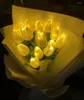 Fiori decorativi 10/15 pezzi bouquet di tulipani LED fiore di simulazione luce notturna atmosfera piccola lampada da tavolo decorazioni per la casa matrimonio compleanno