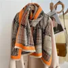 Luxury Design Winter Cashmere Wraps Scarf Shawls Scarves Lady Pashmina Bufanda Blanket Female Stoles Warm Thick 240108