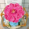 Fiori decorativi Grandi dimensioni Simulazione Fiore Peonia Decorazione di nozze Decorazione domestica Attività Display Puntelli da tiro Panno di velluto