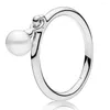 Cluster Ringen Originele Momenten Rose Goud Hedendaagse Parel Ring Voor Vrouwen 925 Sterling Zilveren Huwelijkscadeau Mode-sieraden