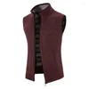 Gilet da uomo 2024 Gilet autunno/inverno Cardigan in maglia Plus Pile Giacca slim fit grande Maglione con collo alla coreana